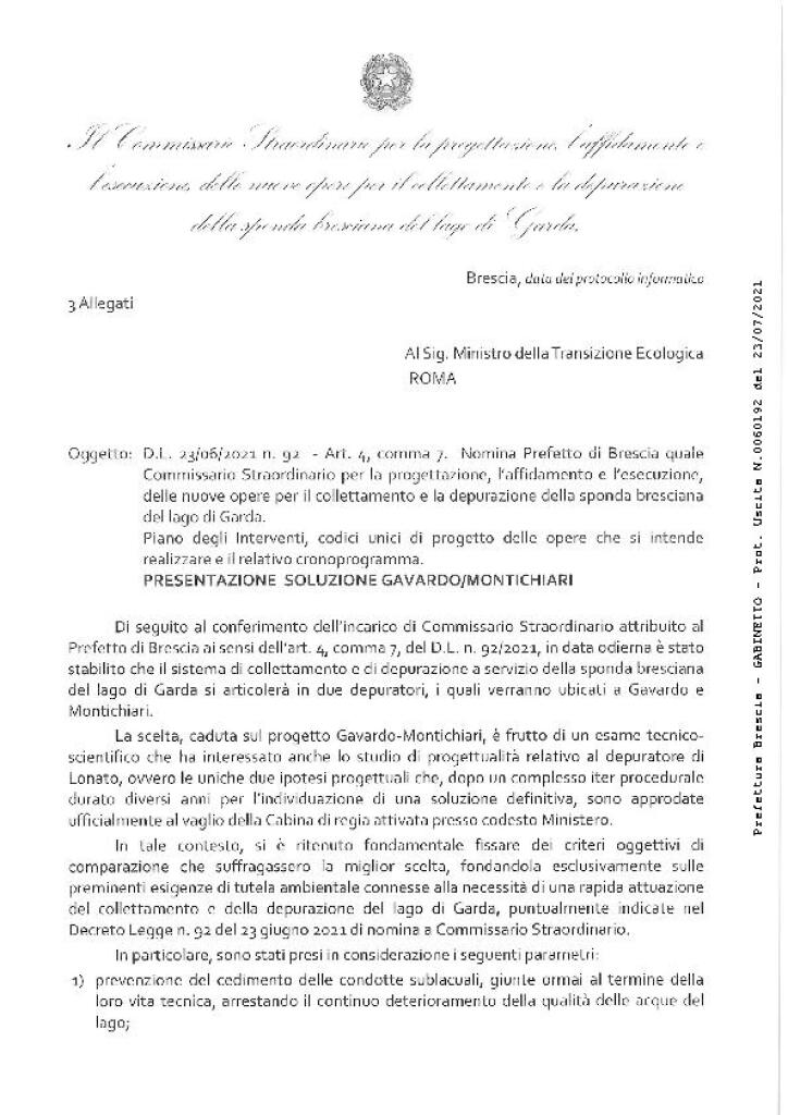  03 – Presentazione soluzione Gavardo Montichiari al MINISTRO-DELLA-TRANSIZIONE-ECOLOGICA